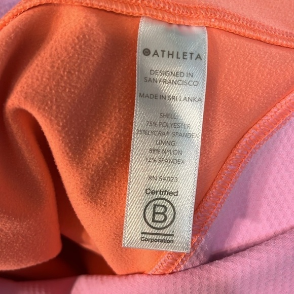 Athleta Whittier Peak Half Zip Jacket Coral Volt Pockets Cuffs Thumbholes Medium - Picture 9 of 11